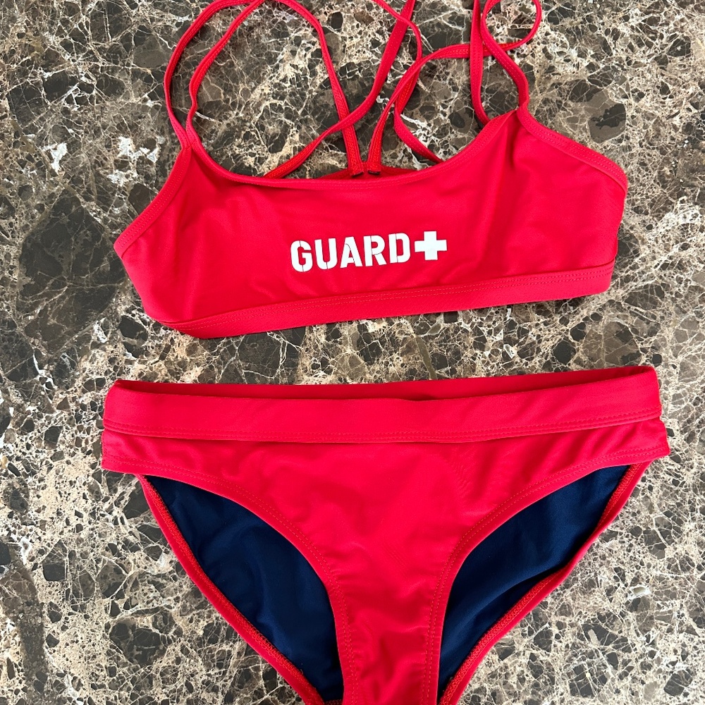 Sporti XS lifeguard bikini swimsuit Guard Red